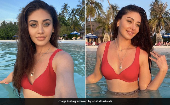 This Friday, Shefali Jariwala Is Mentally Enjoying A Beach Day In A Bright Red Bikini