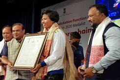 A Red Carpet Welcome For Olympian Lovlina Borgohain As She Reaches Assam A Red Carpet Welcome For Olympian Lovlina Borgohain As She Reaches Assam