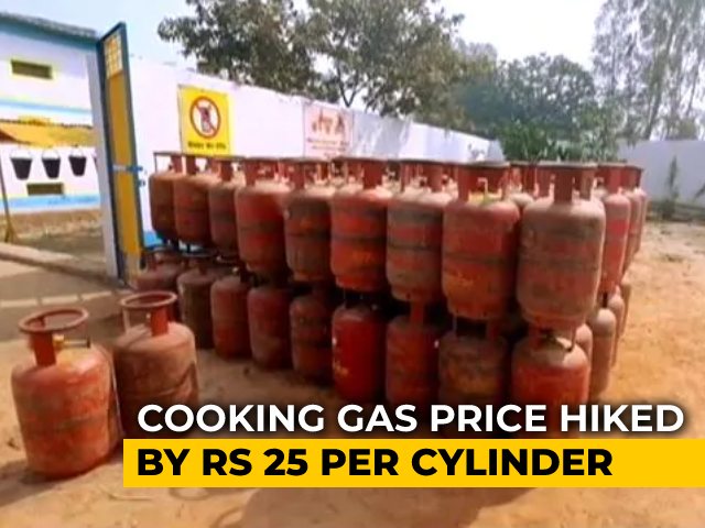 Cooking Gas Cylinders Now Costlier By Rs 25