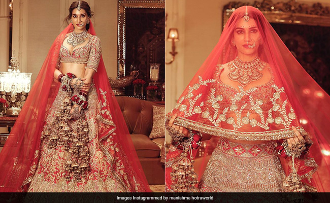 Kriti Sanon In A Red And Gold <i>Lehenga</i> Gives The Traditional Bride Her Exquisite Charm