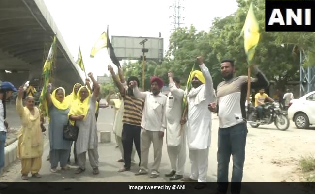 Roads Blocked, Protests In Punjab Over Police Action On Haryana Farmers