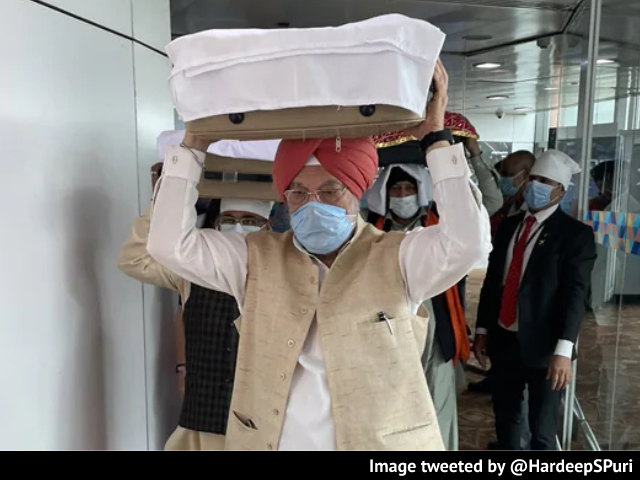 Video: Minister Receives Guru Granth Sahib At Delhi Airport, 3 Copies Flown From Kabul