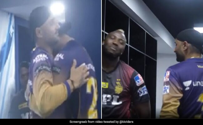 After the victory over RCB, KKR celebrated, Russell and Bhajji had fun in the dressing room, this player became emotional Watch Video IPL 2021 After the victory over RCB, KKR celebrated, Russell and Bhajji had fun in the dressing room, this player became emotional Watch Video IPL 2021