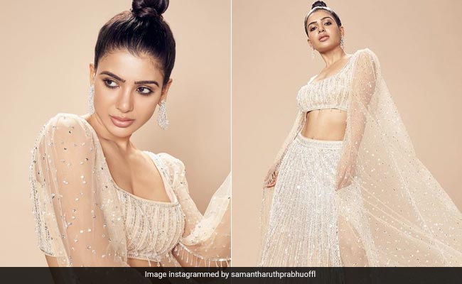 Samantha Ruth Prabhu Is Shining Brighter Than Diamonds In A Shimmery <i>Lehenga</i>