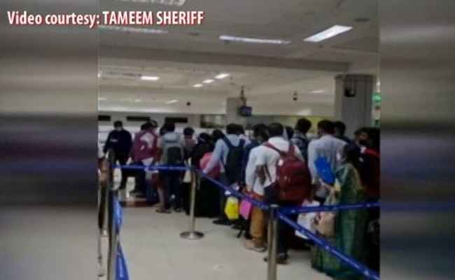 Covid Scare At Chennai Airport As Hundreds Jostle After Arrival