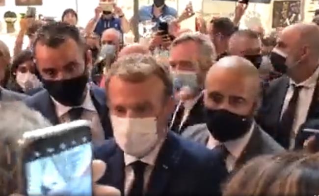 French President Emmanuel Macron Hit With Egg During Restaurant Fair Visit