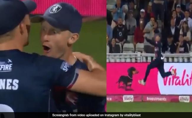 T20 Blast फाइनल में खिलाड़ी ने कैच लेने के लिए किया अनोखा कमाल, देखकर सबके होश उड़े, खुद फील्डर भी चौंक गया- Video