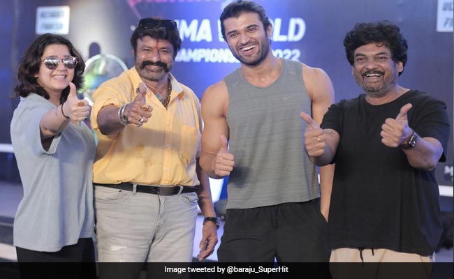 <i>Liger</i>: Telugu Superstar Nandamuri Balakrishna Visits Vijay Deverakonda And Team On Set In Goa