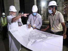 PM Visits Parliament Building Construction Site At Night, Inspects Work PM Visits Parliament Building Construction Site At Night, Inspects Work