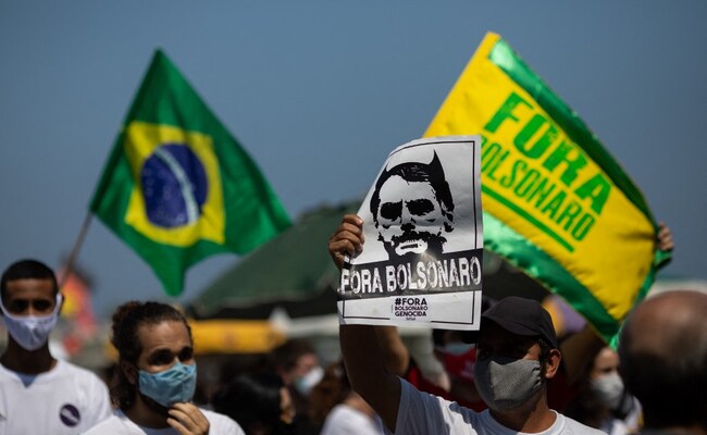 Hundreds Protest In Brazil Against Jair Bolsonaro, Demand His Impeachment Hundreds Protest In Brazil Against Jair Bolsonaro, Demand His Impeachment