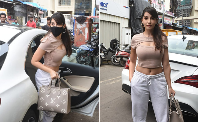 Nora Fatehi Knows How To Make Neutral Casuals Pop With Her Louis Vuitton 1.8 Lakh Tote