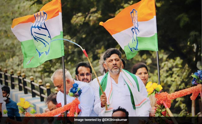 Congress's DK Shivakumar Rides Bullock Cart To Protest Against Inflation