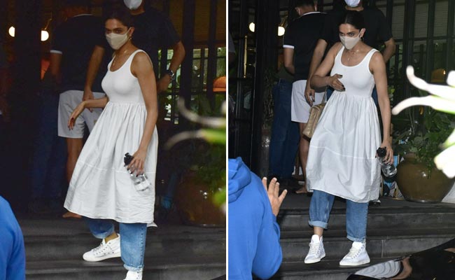 Only Deepika Padukone Can Make A Dress Look So Fabulous With A Pair Of Jeans And Her Rs 95K Saint Laurent Sneakers