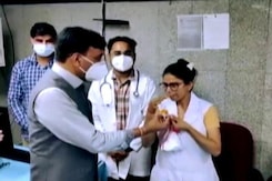 Watch: Health Minister's Vaccine Landmark Celebration At Delhi Hospital Watch: Health Minister's Vaccine Landmark Celebration At Delhi Hospital