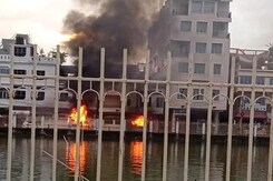 CPM Offices Set On Fire In Agartala, Party Blames "BJP Mobs" CPM Offices Set On Fire In Agartala, Party Blames "BJP Mobs"