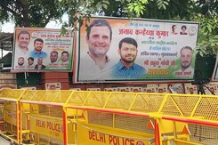Kanhaiya Kumar In 'Welcome To Congress' Posters Ahead Of Joining Today Kanhaiya Kumar In 'Welcome To Congress' Posters Ahead Of Joining Today