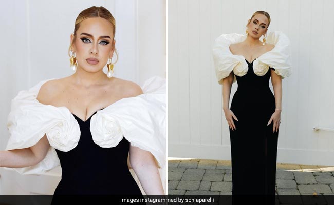 Adele Waves Her Monochrome Magic Wand In A Gorgeous Schiaparelli Gown