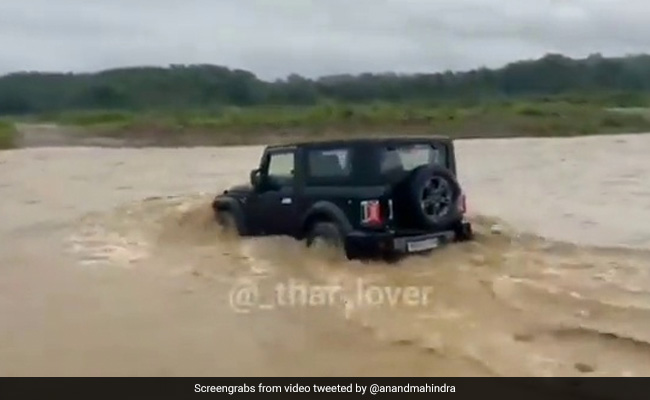 After Bolero In Flood Water, Anand Mahindra Shares Video Of Thar Crossing River