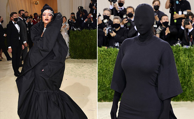 Kim Kardashian, Rihanna And More Make Literal Top-To-Toe Black A Thing At The MET Gala 2021