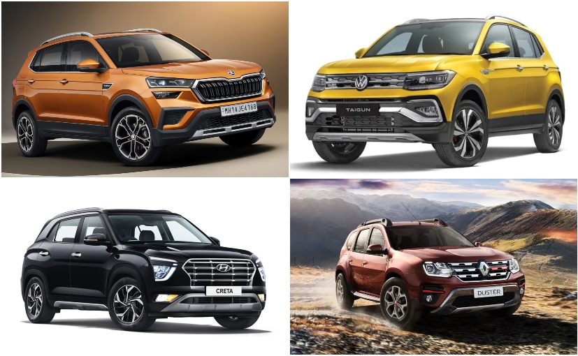 Volkswagen Taigun vs Skoda Kushaq vs Kia Seltos vs Hyundai Creta vs Renault Duster vs Nissan Kicks: Price Comparison