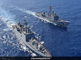 Indian Naval Frigate, Egyptian Warship Conduct Maritime Partnership Drill Indian Naval Frigate, Egyptian Warship Conduct Maritime Partnership Drill
