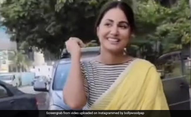 येलो साड़ी में बीच मार्केट में स्पॉट हुईं हिना खान, देख फैन्स बोले- बहुत खूबसूरत लग रही हो...Video वायरल