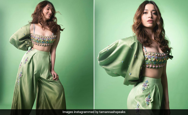 Tamannaah Bhatia's Funky Fusion Green Co-Ord Set Is Perfect For A Wedding Risk Taker