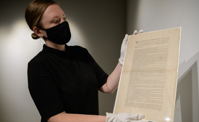 Rare US Constitution Copy Tipped For $20 Million Sale At Auction