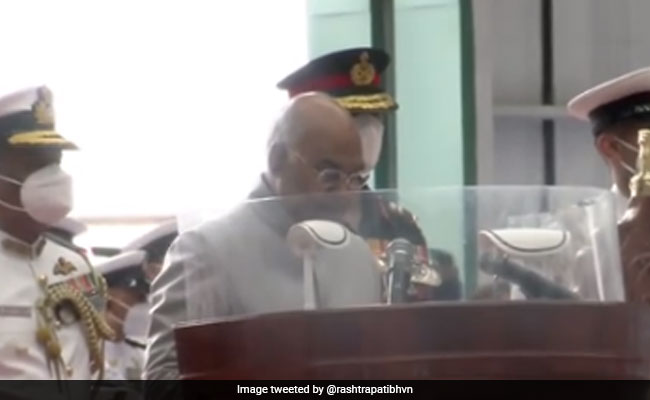 President's Colour Awarded To Indian Naval Aviation In Goa