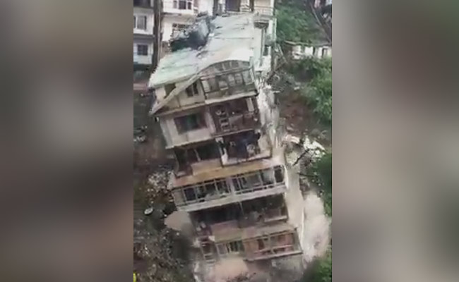 Watch: 8-Storey Building Collapses Due To Landslide In Shimla