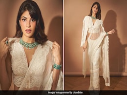 Jacqueline Fernandez Looks Absolutely Elegant In A White Jacketed <i>Saree</i> Jacqueline Fernandez Looks Absolutely Elegant In A White Jacketed <i>Saree</i>