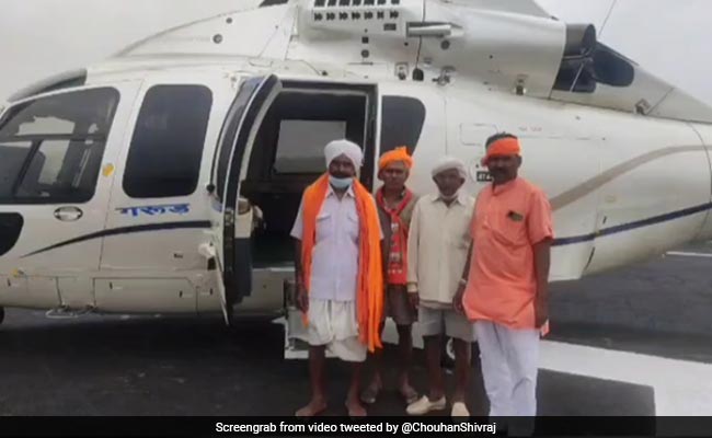 Four Tribals' First Flight Is On Shivraj Singh Chouhan's Official Chopper