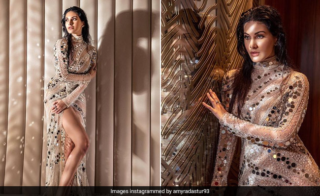 Amyra Dastur Shines Brighter Than A Diamond In A Glamorous High-Slit Dress