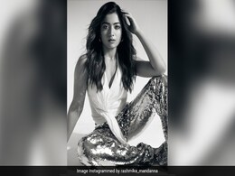 Even In Black And White, Rashmika Mandanna's Sequinned Trousers Ensure There's Never A Dull Moment For Her Even In Black And White, Rashmika Mandanna's Sequinned Trousers Ensure There's Never A Dull Moment For Her