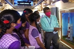 ISRO Displays Chandrayaan, Mangalyaan Models For Students IN Chennai ISRO Displays Chandrayaan, Mangalyaan Models For Students IN Chennai