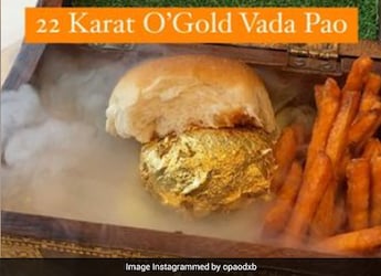 Dubai Restaurant Launches 'World's First' Gold Vada Pav; Internet Reacts Dubai Restaurant Launches 'World's First' Gold Vada Pav; Internet Reacts