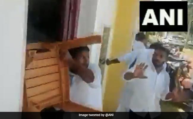 On Camera, Chairs Thrown At Congress Meet Over Local Polls In Tamil Nadu