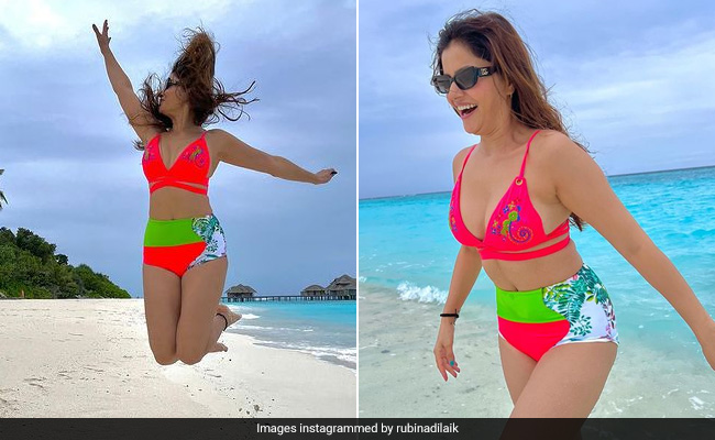 Rubina Dilaik's Bikini Is So Bright, We Bet You Can Spot It From Miles Away