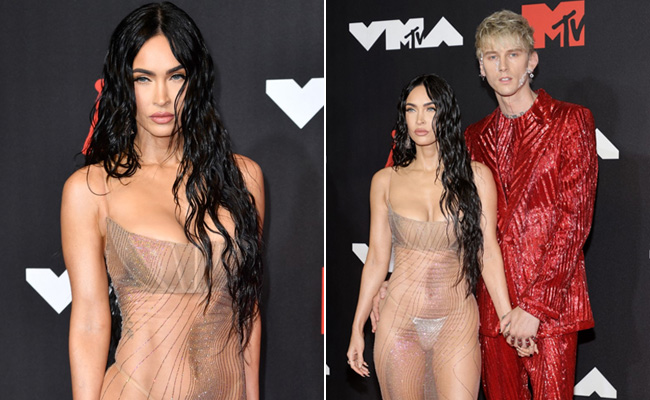 Megan Fox's Dress Is "Sheer" Bliss With A Very Chic Bold Twist To It