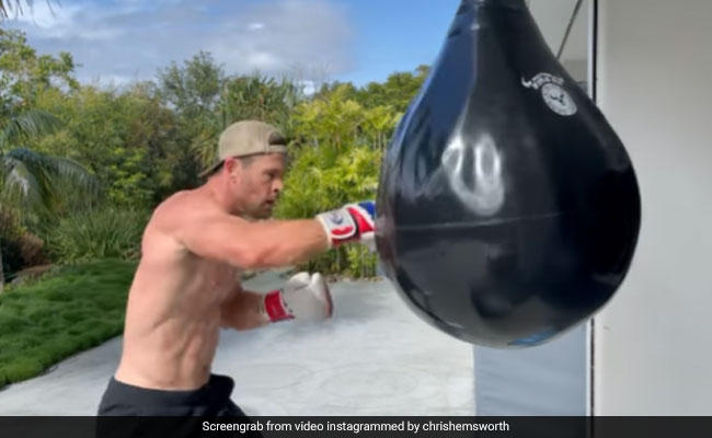 True Story: When Chris Hemsworth Works Out, Everyone Is Inspired. Even Thanos