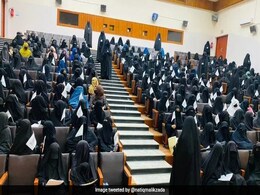 Afghan Women Forced To Gather At Pro-Taliban Protest At University Afghan Women Forced To Gather At Pro-Taliban Protest At University