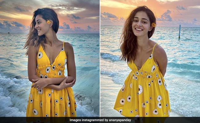 Ananya Panday Makes Chasing Sunsets Look Gorgeous With Her Own Sunshine Yellow Floral Dress