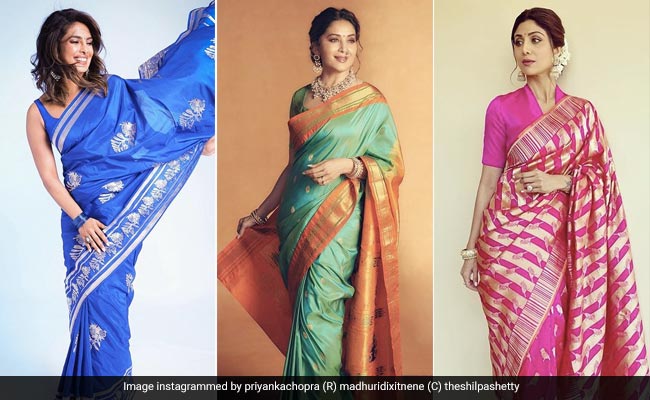 10 Best Celebrity Silk Saree Looks: Ace Saree Style Like Shilpa Shetty, Priyanka Chopra And More