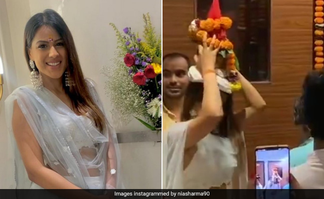 Nia Sharma New Home: निया शर्मा ने 'निया निवास' की शेयर की तस्वीरें, धूम धाम से किया गृह प्रवेश 
