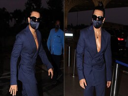 Ranveer Singh Suits Up In Style To The Airport Without A Shirt In Sight Ranveer Singh Suits Up In Style To The Airport Without A Shirt In Sight