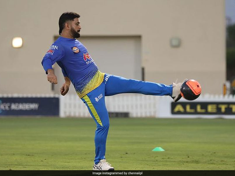 IPL 2021: MS Dhoni, CSK Players Warm Up For RCB Clash With A Game Of Football. See Pics