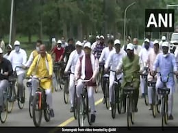 Watch: On World Car-Free Day, Haryana Chief Minister Rides Bicycle Watch: On World Car-Free Day, Haryana Chief Minister Rides Bicycle