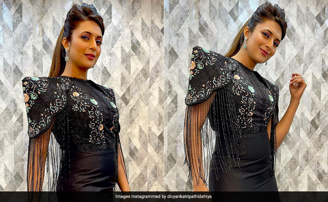 Excuse Us While We Obsess Over Divyanka Tripathi In A Black Gown With Power Shoulders