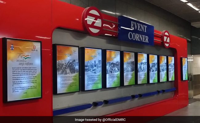 At Delhi Metro Stations, Posters Of Landmark Events Of India's Freedom Struggle
