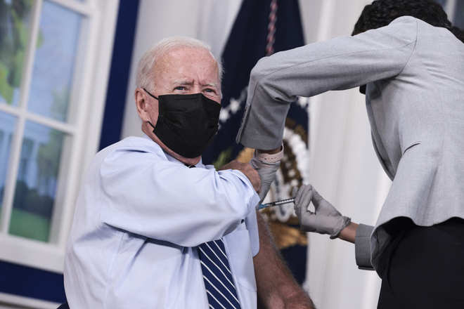 US President Joe Biden Gets COVID-19 Vaccine Booster Shot